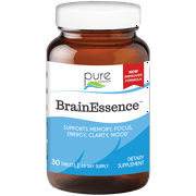 Brain Essence Natural Booster Supplement - For Healthy Memory, Focus and Clarity Support - Rhodiola, Bacopa Monnieri, Ashwagandha by Pure Essence - 30 Tablets