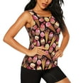 thumbnail image 2 of Xecao Ice Cream Cake print women's scoop neck, loose-fit workout tank tops for the gym., 2 of 9