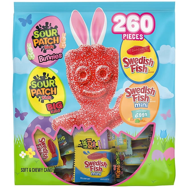 SOUR PATCH KIDS/SWEDISH FISH VARIETY EASTER SOFT CANDY 83.7 OZ