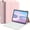 Pink + White, variant on Ultra-Thin Wireless Keyboard Case with Trackpad – Type-C Charging & Multi-Device Bluetooth for iPad