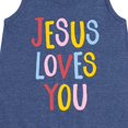 thumbnail image 3 of Instant Message - Jesus Loves You - Toddler & Youth Girls A-line Dress, 3 of 6