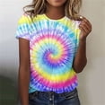 thumbnail image 2 of Enjoytime Womens Summer Tops Printed Round Neck Short Sleeve T Shirt 2026 Fashion Casual Shirts, 2 of 3