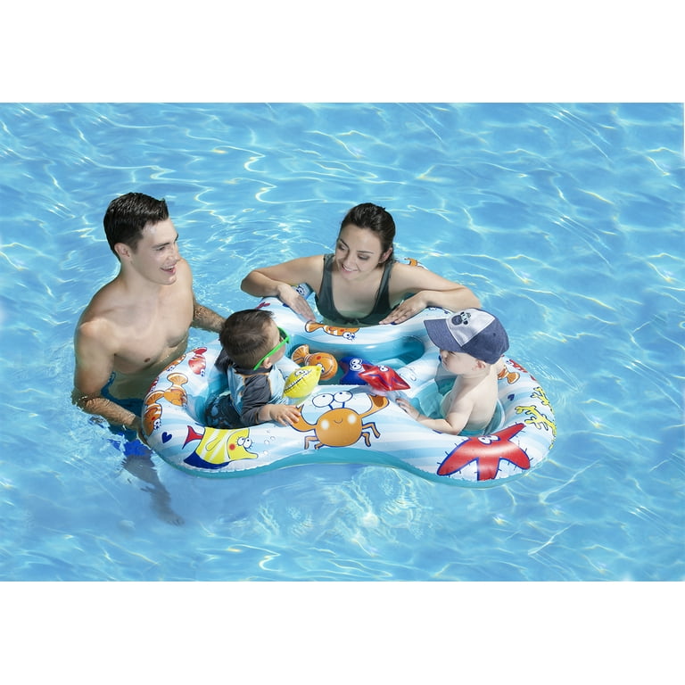 Twin pool float with sale canopy