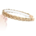 thumbnail image 3 of DIGUAN Headband Synthetic Hair Plaited Headband Braid Braided Without Teeth Hair Band Accessories for Women Girl Wide 0.6 Inch (Honey Blonde), 3 of 6