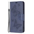 thumbnail image 6 of Feishell Samsung S21 Case Butterfly Embossed Pattern Premium Leather Wallet Cover Flip Stand Card Slots Holder Magnetic with Wrist Strap Case for Samsung Galaxy S21, Blue, 6 of 8