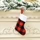 thumbnail image 4 of Decoración de calcetines de Navidad | Medias de terciopelo a cuadros rojo negro 24x44cm, 14x19cm | Adorno colgante con cuerda, copo de nieve y detalle de estrella | Bolsa de dulces de regalo de la, 4 of 6