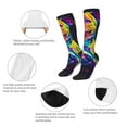 thumbnail image 3 of Fotbe Neon Pop Art Pitbull Calcetas Divertidas Estampadas para Hombre y Mujer, Calcetas de Algodón hasta la Rodilla para Caminar, Correr, Enfermería y Embarazo, 3 of 6