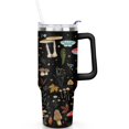 thumbnail image 2 of 40oz Colorful Botanical Mushroom Stainless Steel Flip Straw Tumbler Spill Proof Travel Cup Double Wall Vacuum Insulated Coffee Mug with Top Handle, 2 of 6