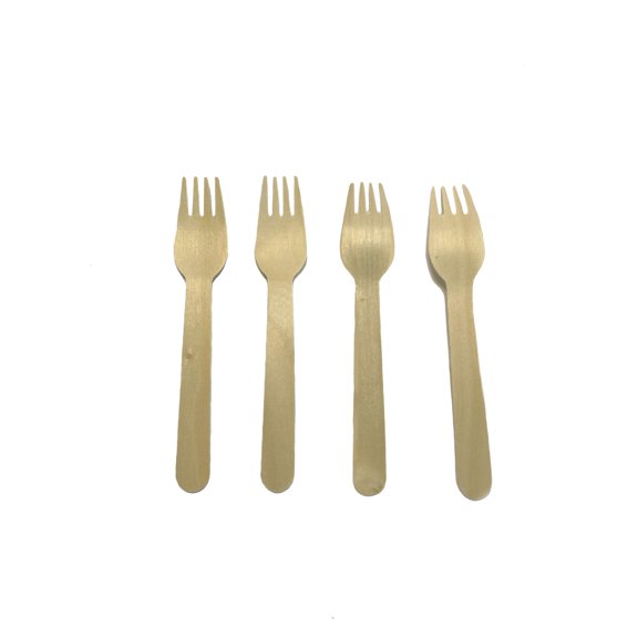 TXV Mart Wooden Disposable Forks, 100pcs,  6in Biodegradable Fork, Compostable Forks, Compostable Cutlery, Wooden Disposable Cutlery