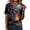 A02-Dark Purple, variant on Halloween T Shirts for Women V Neck Short Length Sleeve Tops Short Sleeve Style Tops for Fall Season