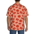 thumbnail image 3 of Uemuo Tomato Pattern Cotton Linen Short Sleeve Shirts,Casual Lightweight Button Down Shirts,Vacation Beach Summer Tops-3X-Large, 3 of 7
