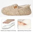 thumbnail image 3 of DualTop Women's Soft Curly Comfy Full Slippers Memory Foam Lightweight House Shoes Cozy Warm Loafer with Polar Fleece Lining, 3 of 6