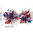 thumbnail image 4 of USA Flag Earrings 4th Of July Patriotics Red White Blue Glitter Star Plastic Hoop Earrings For Women Independence Day Party Accessories Gift Outdoor Indoor Garden Home Decoration, 4 of 7