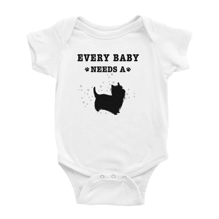 

Every Baby Needs A Silky Terrier Dog Funny Baby Jumpsuits For Boy Girl 0-3 Months