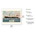 thumbnail image 2 of S.S. Wilhelmina - Weekly Sailings from San Francisco to Honolulu - Vintage Ocean Liner Travel Poster c.1917 - Fine Art Matte Paper Print (Unframed) 16x20in, 2 of 4