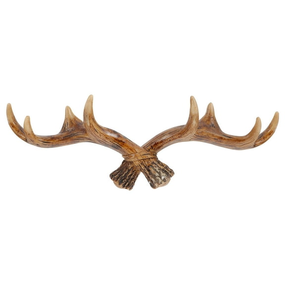 Qnmwood Vintage Wall Mounted Deer Antler Coat Hooks Hanger for Living Room Bathroom
