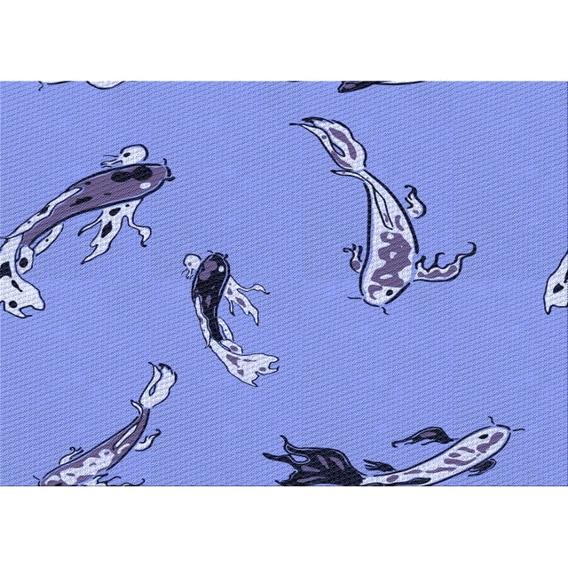 Ahgly Company Tapis d'Intérieur Lavables en Machine, Rectangle Denim Bleu Transitionnel, 2' x 5'