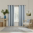 thumbnail image 6 of Sun Zero Serenity 2-pack Abstract Magnetic Closure 100% Blackout Grommet Curtain Panel Pair, 36"W x 84"L, Light Blue, 6 of 8