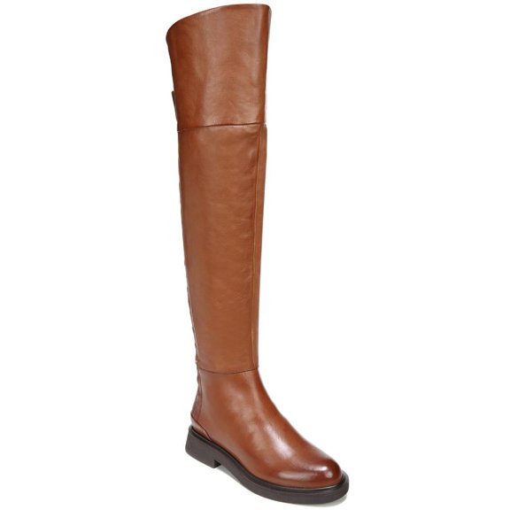 Franco Sarto Womens Battina Leather Block Heel Over-The-Knee Boots
