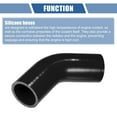 thumbnail image 4 of Unique Bargains 1 Pcs 48mm 1.89" ID 90mm 3.54" Length 45° Black Car Silicone Hose, 4 of 7