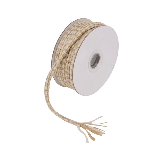 Cuerda de yute navideña Macarena para envolver regalos 10M Amarillo blanco
