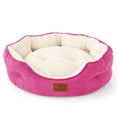 thumbnail image 1 of Cama redonda para mascotas para perros y gatos pequeños, bolsita rosa, 1 of 8