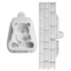 thumbnail image 3 of 2 moldes de silicona con forma de panda para decoración de tartas, fondant, pasta de azúcar y goma de mascar, 3 of 7