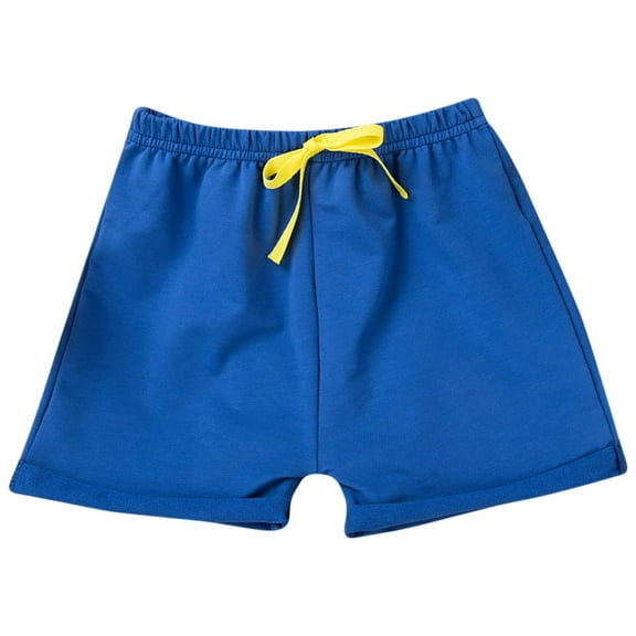 Bxsruta Girls Shorts, Toddler Kids Boys Girls Fashion Solid Color Cute Summer Leisure Frenulum Pants Shorts, Blue 2 Years