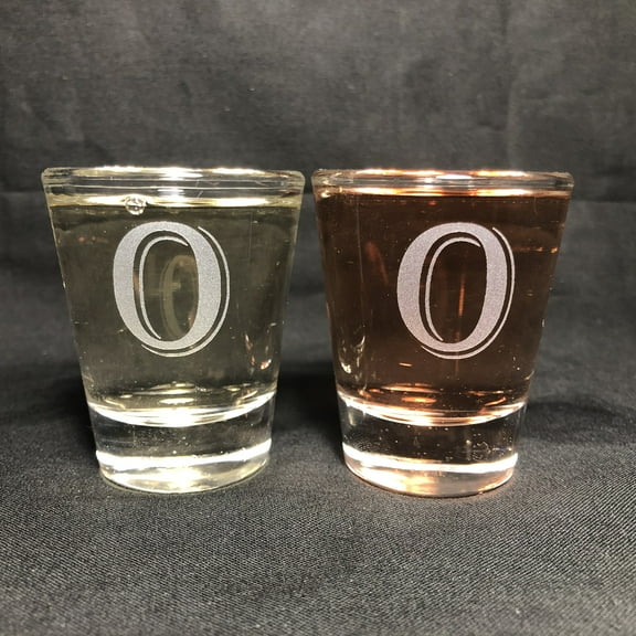 1.5OZ SHOT GLASS SET MONOGRAM O
