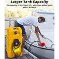 thumbnail image 4 of GloryStar Bidon d'Essence de 15 Gallons avec Roues, Réservoir de Carburant Robuste avec Pompe à Siphon de Transfert de Liquide Le et Boyau de 10 Pi, Contenant de Gaz Étanche pour Tondeuses à Gazon, VTT, Voitures, Bateaux, 4 of 6
