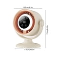 thumbnail image 2 of Rechargeable Desk Fan, Portable Mini Table Fan with LED Light and Digital Display, Stepless Speed Control USB-C Fan for Office, Bedroom, Home, Travel, 2 of 8