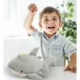thumbnail image 6 of DolliBu Gray Shark Stuffed Animal Coin Bank - Super Soft Shark Plush Piggy Bank, Ocean Life Animal Plush Children's Piggy Bank, Cute Sea Creature Plush Shark Room Decor for Kids - 9 Inches, 6 of 7