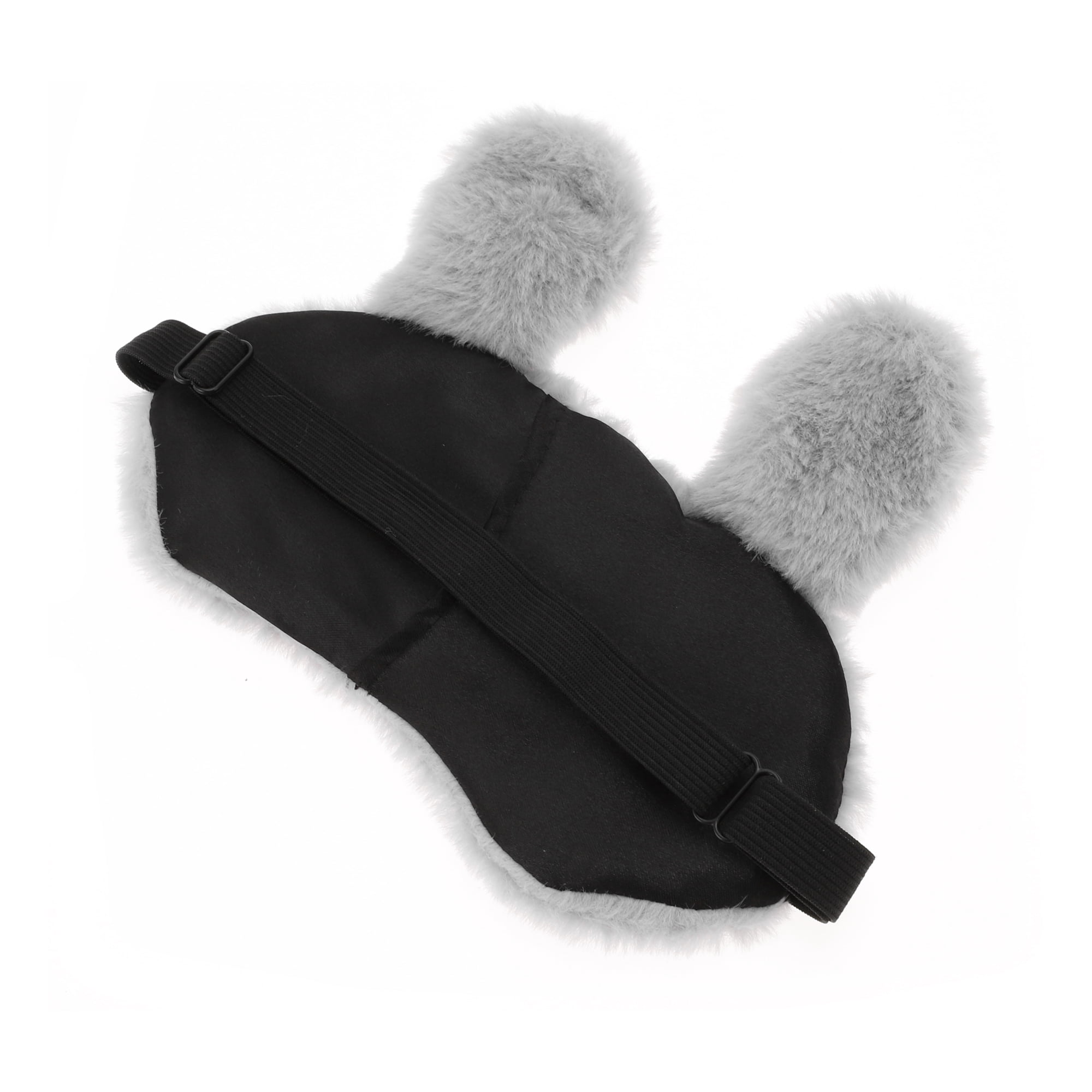 Unique Bargains Soft Rabbit Eyes Sleep Mask Gray for Comfortable Sleep and Relaxation