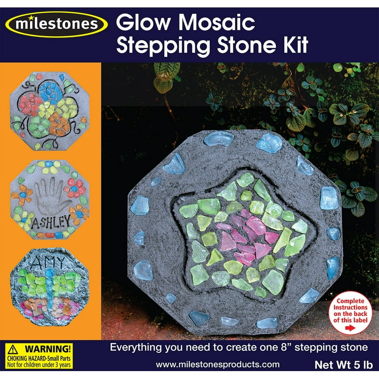 Mosaic Stepping Stone Kit-Glow-In-The-Dark 