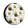 thumbnail image 1 of KLL Honey Bee Insect Pattern 14-17 inch Spare Tire Cover Universal Wheel Protector for Truck SUV Trailer Camping Rv Tire Covers-16 inch, 1 of 6