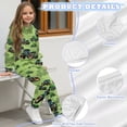 thumbnail image 6 of Uorisanigo Girls Boys Clothes Tractor Green Print Long Sleeve Hooded Pullover Oversized Hoodie Sweatshirt + Cargo Jogger Pants with Pockets 2pcs Fall Winter Outfit Set, 6 of 7