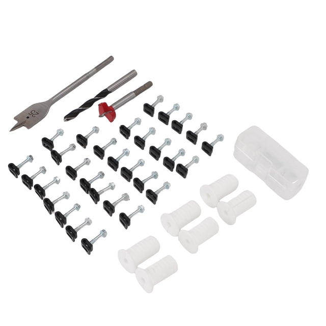 Cable Routing Kit, Wall Grommets Accessories for Cables with 1 Inch and 5/16 Inch Drill Bits, 30 Wire Clips, Wall Cable Pass Through Wiring Installation Set for Roof Mounting