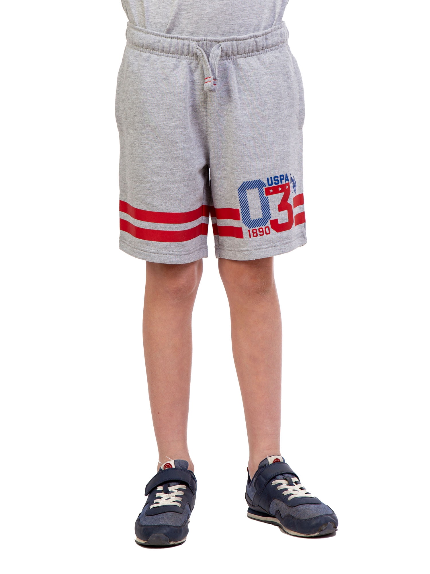 U.S. Polo Assn. Boys Stripe Terry Shorts, 2- Pack, Sizes 4-18
