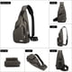 thumbnail image 3 of Mochila bandolera impermeable para hombres y mujeres, mochila para senderismo, mochila multiusos cruzada para el pecho, 3 of 5