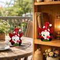 thumbnail image 5 of Kmonabie Resin Garden Gnome Ornament Set, 3 Miniature Fairy Gnome Statues with Insect Floral Details, Small Tabletop Planter Decor for Indoor Outdoor Fairy Garden Scene, Red, 5 of 7