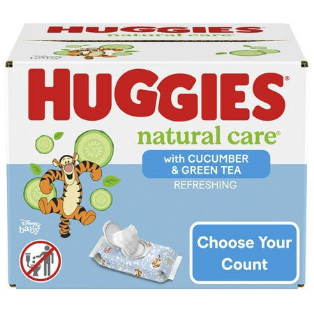 Huggies Natural Care Refreshing Baby Wipes, Scented, 6 Pack, 288 Total Ct (Select for More Options)