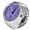 Purple, variant on Fashionable Unisex Quartz Analog Round Finger Ring Watch Elegant Stainless Steel Band-White (0.94 inches / 2.4 cm)