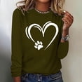 thumbnail image 1 of Jienlioq Hauts pour Femmes Tendance Mode Chandail Imprimé Col Rond Manches Longues Décontracté Offres Cyberlundi, 1 of 4