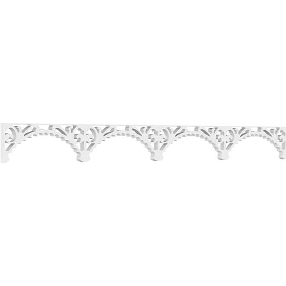 Ekena Millwork 4 x 48 in. Pitch 0.62 in. Genova Architectural Grade PVC Running Trim