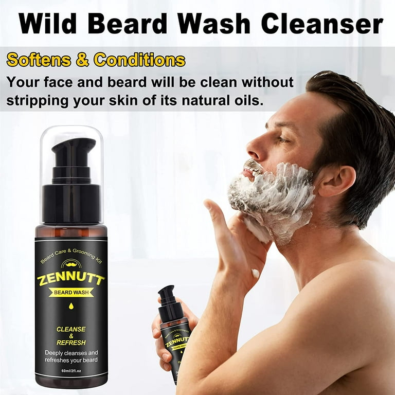  Beard Straightener Grooming Kit for Men, Beard Growth