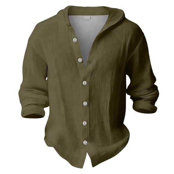 Byoo Toddler Boys Linen Button Down Shirt Casual Solid Long Sleeve Lightweight Breathable Blouse TShirt