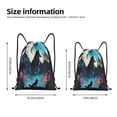 thumbnail image 2 of Lukts Artistic Moon Valley Wolf Pattern Drawstring Backpack Bag Sport Gym Sackpack,String Backpack Sport Bag Sack,Cinch Tote Gym Backpack-Small, 2 of 6
