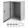 thumbnail image 1 of QinaQin Steel Electrical Box, IP66 Waterproof and Dustproof Lockable Junction Box with Mounting Plate for Indoor or Outdoor Use, 1 of 8