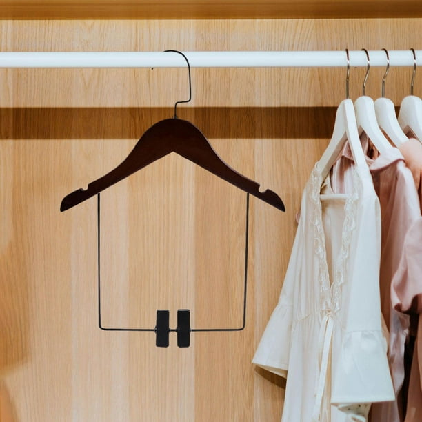 Colgador de madera para trajes colgador de ropa para armario organizador de armario multiusos suave y duradero colgador de pantalones para camisas 35cmx19cm Walmart en linea