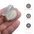thumbnail image 2 of HEALEEP 4Pcs Zinc Alloy Stove Knobs Silver Round for Range Replacement and Burner Control, 2 of 8